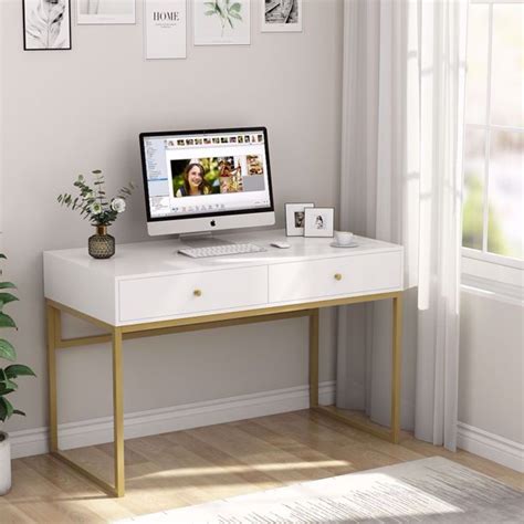 Tribesigns Computer Desk Modern Simple 47 Inch Home