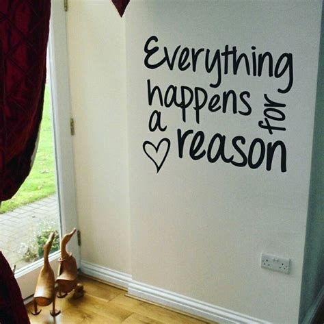 Everything Happens For A Reason Quote Wall Vinyl Decal Sticker