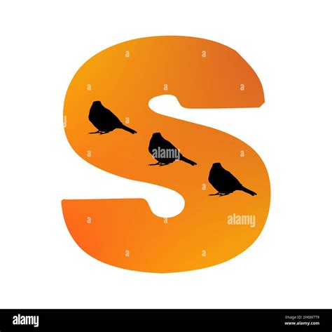 Black Letter S On Orange Cut Out Stock Images And Pictures Alamy