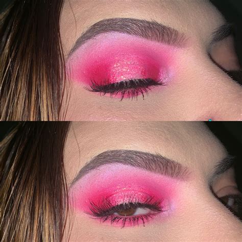 Hot Pink Makeup Look Pink Makeup Pink Eye Makeup Pink Eyeshadow Look