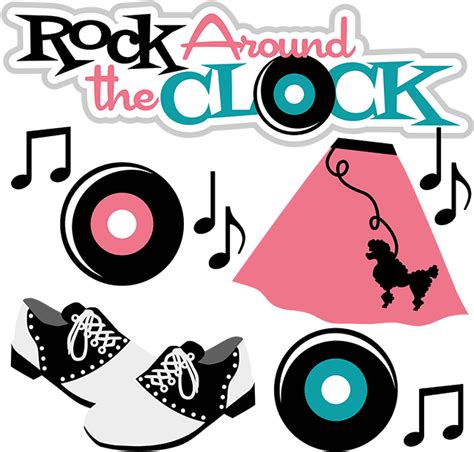 Record Clipart Rockin 50s Theme Clipart Png Download Full Size
