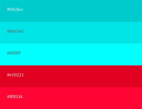 Cyan Color Palette Codes Combinations And Schemes