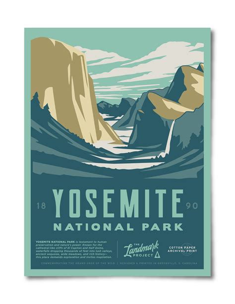 Yosemite National Park Poster The Landmark Project