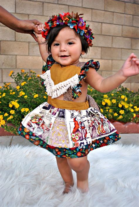 Calavera Mexican Toddler Dress Fiesta Baby Dress Dia De Los Muertos