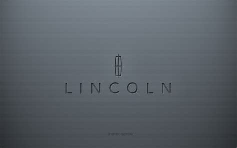 Download Wallpapers Lincoln Logo Gray Creative Background Lincoln
