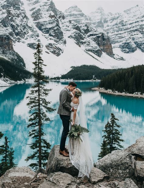 A Magical Elopement Near The Turquoise Waters Of Lake Louise And