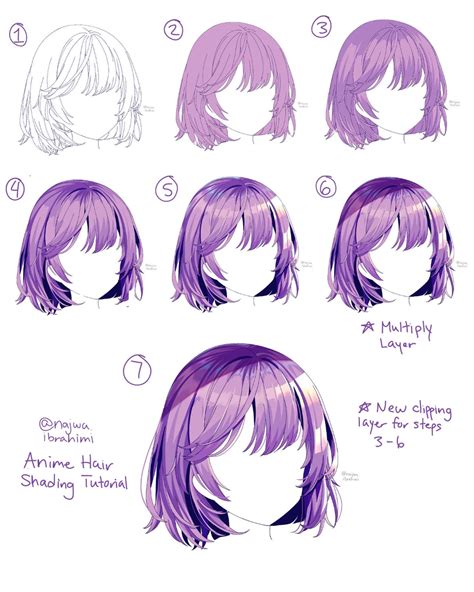 How To Draw Anime Hair Step By Step For Beginners And Advanced Drawing Students In The Classroom