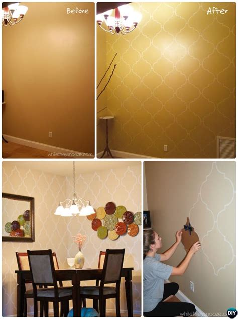 Don't panic, we've got you covered! DIY Moroccan Style Wall Stencil Painting Instruction-DIY Wall Painting Ideas Techniques Tutorials