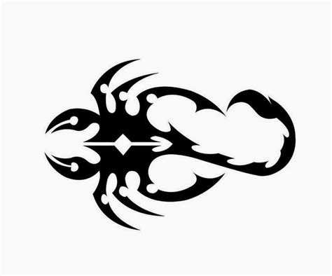 Diseño Tatuaje Tribal Signo Escorpión 09 ImÁgenes Del Zodiaco 5000