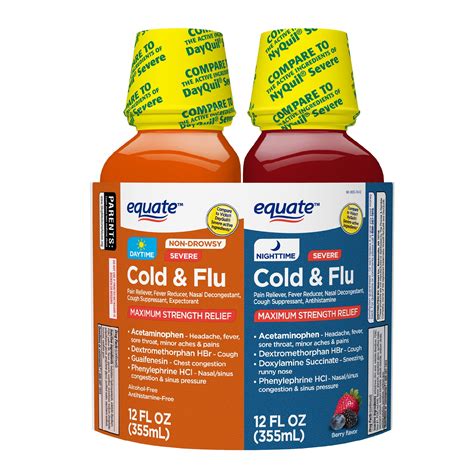 Equate Daytime And Nighttime Severe Cold And Flu Relief Cold And Flu