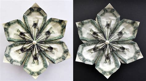 Interesting Money Flower Dollar Origami Moneygami Tutorial Diy By
