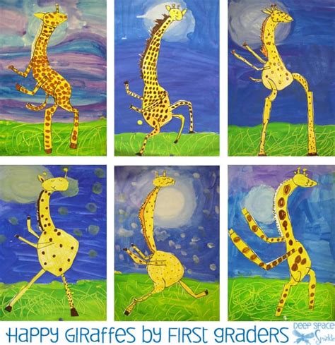 Giraffes Cant Dance Art Lesson Deep Space Sparkle