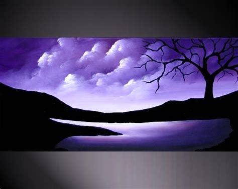 Purple Landscape Paintings