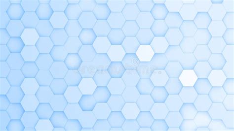 Light Blue Hexagonal Grid Background Stock Illustration Illustration