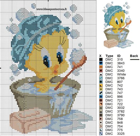 Tweety Bird Disney Cross Stitch Patterns Cross Stitch For Kids Cross