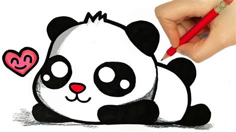 how to draw a panda easy step by step drawing a cute panda easy step by step youtube