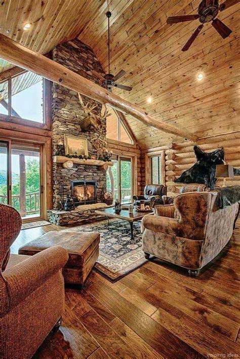 92 Rustic Log Cabin Homes Design Ideas Cabin Interior Design Log