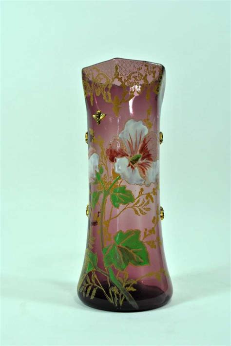 Signed Moser Art Glass Vase
