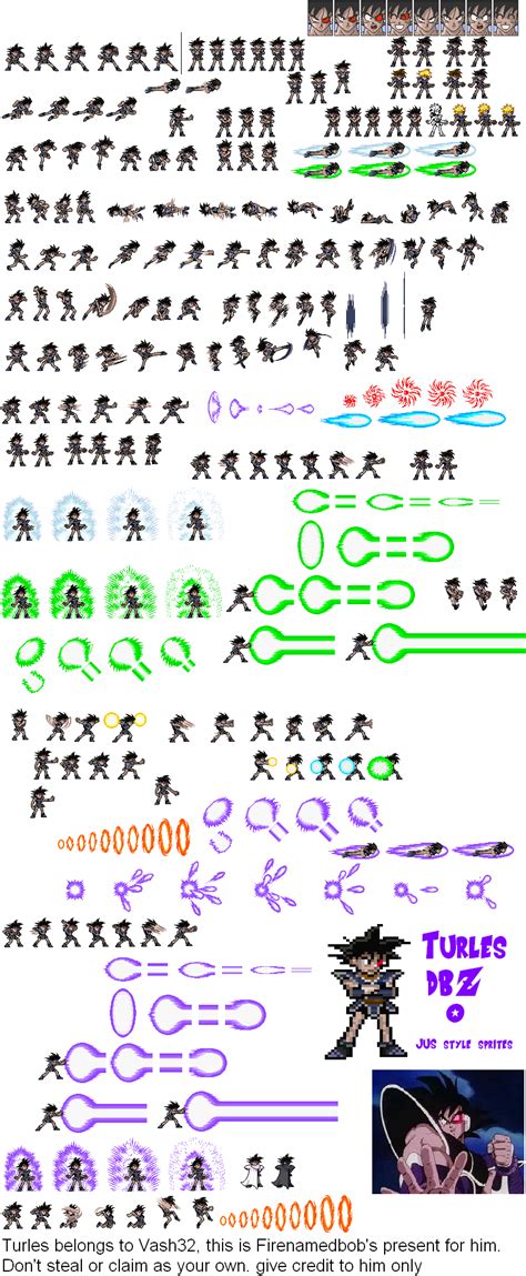 Turles Sprite Sheet For Vash32 By Firenamedbob On Deviantart