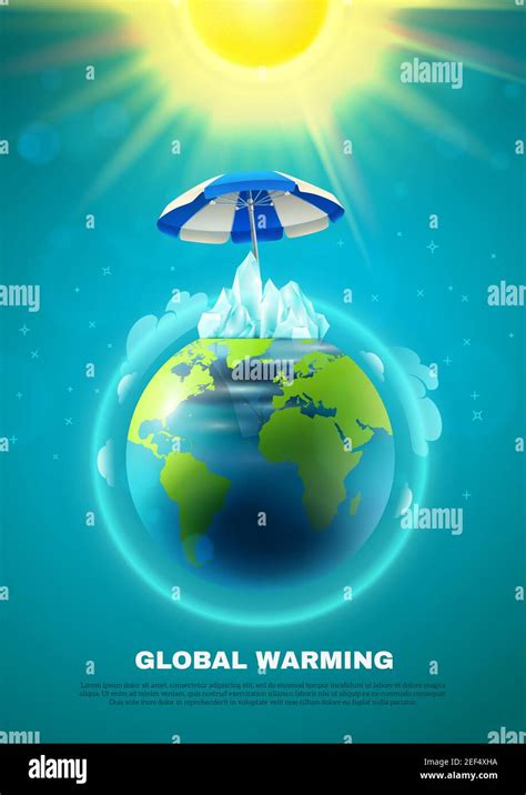 Cartel De Calentamiento Global Con El Planeta Tierra En La Atm Sfera
