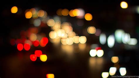 Bokeh Lights Night City Blur Hd Wallpapers Desktop Background