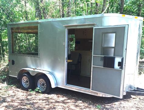 Cargo Trailer Converted Into Tiny House Enclosed Trailer Camper