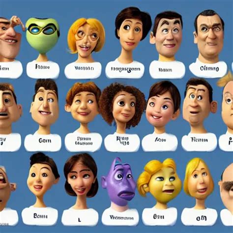 A Cast Of Pixar Characters Stable Diffusion