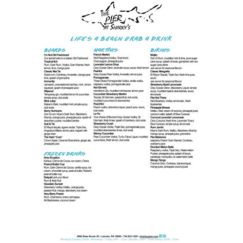 Menu — Sharky's Café