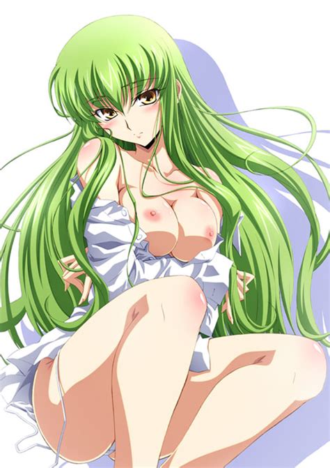 Rule 34 1girls Blush Bottomless Breasts Cc Code Geass Crossed Arms Female Green Hair Izumi