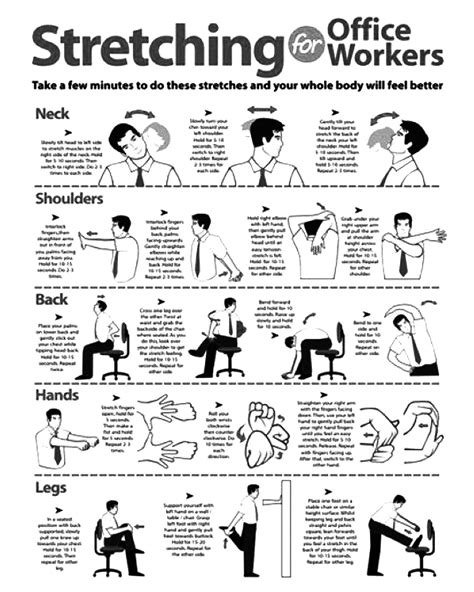 Stretching Exercises For Office Workers Office Exercise Office Chair