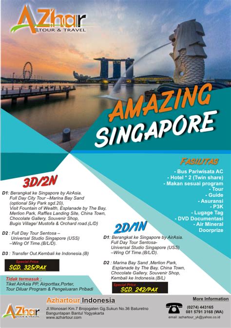 Open Trip Singapora Katalog Wisata Pt Azhartour Nawasena Indonesia