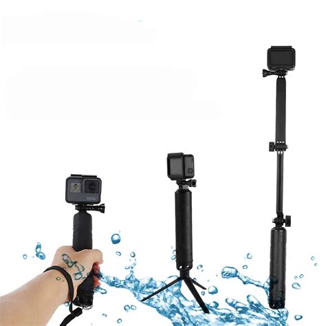 Waterproof Selfie Stick Long Floating Hand Grip 3 Way Grip Arm Monopod Pole Tripod For Gopro