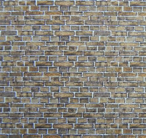 O Gauge 148 Scale Brown Brick Paper A4 Sheet 297 X 210 Mm On