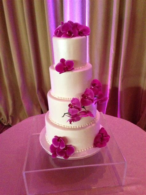 classic style wedding cake with purple orchids purple wedding cakes wedding cakes classic