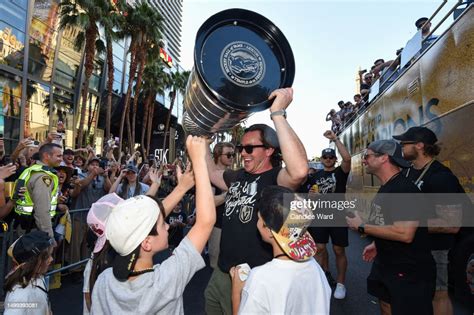Jonathan Marchessault Of The Vegas Golden Knights Hoists The Stanley