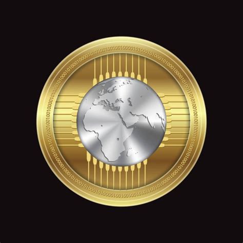 Golden Crypto Currency Coin Icon Vector Illustration ...