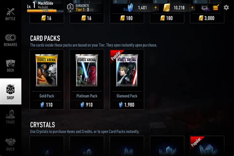 Ask a question for star wars: Star Wars: Force Arena - PSA: Tier Up Before Purchasing Premium Packs - Gameranx