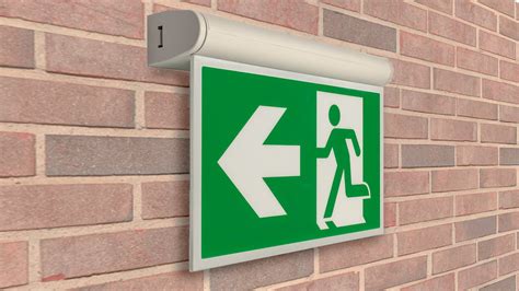 Emergency Exit Sign With Lights