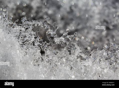 Ice Texture Melting Snow Icing Frozen Snowflakes Icicles And A