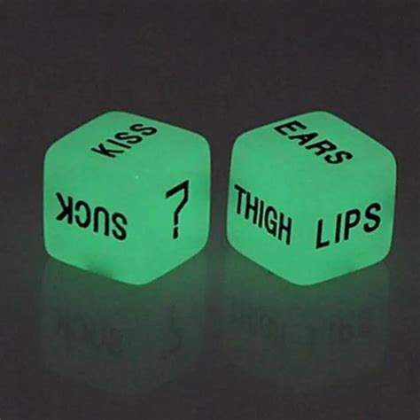 2pcs Funny Glow In Dark Love Dice Toys Adult Couple Lovers Games Aid
