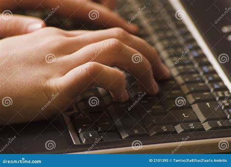 Typing On Computer Stock Image Image Of Business Hand 2101395