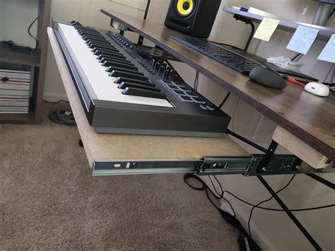 Built My Very Own Sliding Desk For My Midi Its Just A Matter Of Doing