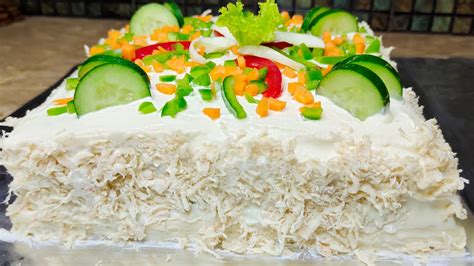 Salad Cake Recipe How To Make Homemade Salad Cake Recipe Youtube