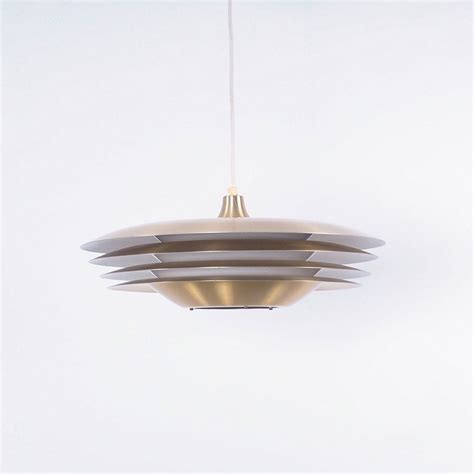 Danish Design Metal Layered Hang Lamp 1960s 206130