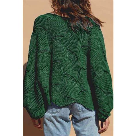 Cozy Emerald Green Knit Sweater In 2020 Green Knit Sweater Knitted