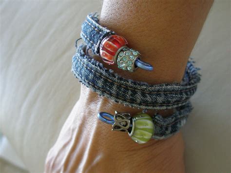 Stylish Bracelet Made From Recycled Denim