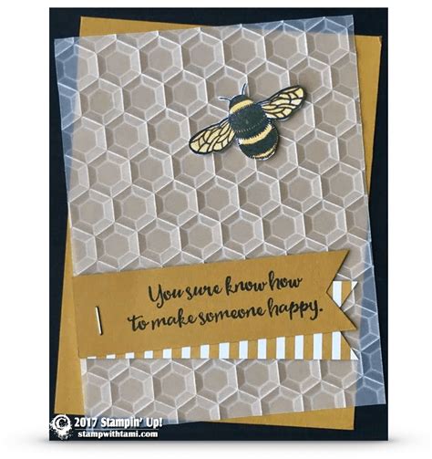 $15.99 vintage bee no 92 club special playing cards standard back no. CARD: Amazing Bumble Bee card featuring Hexagon Impressions Folder | Stampin Up Demonstrator ...
