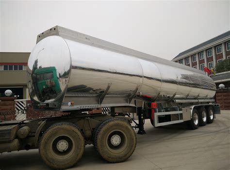 Aluminum Fuel Tank Semi Trailer 42000 Liters With Bpw Axle And 7500kg