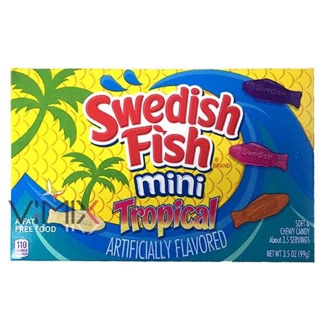 Swedish Fish Tropical Mini Soft And Chewy Candy Theater Box 99 G Buy