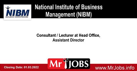 National Institute Of Business Management Vacancies 2022